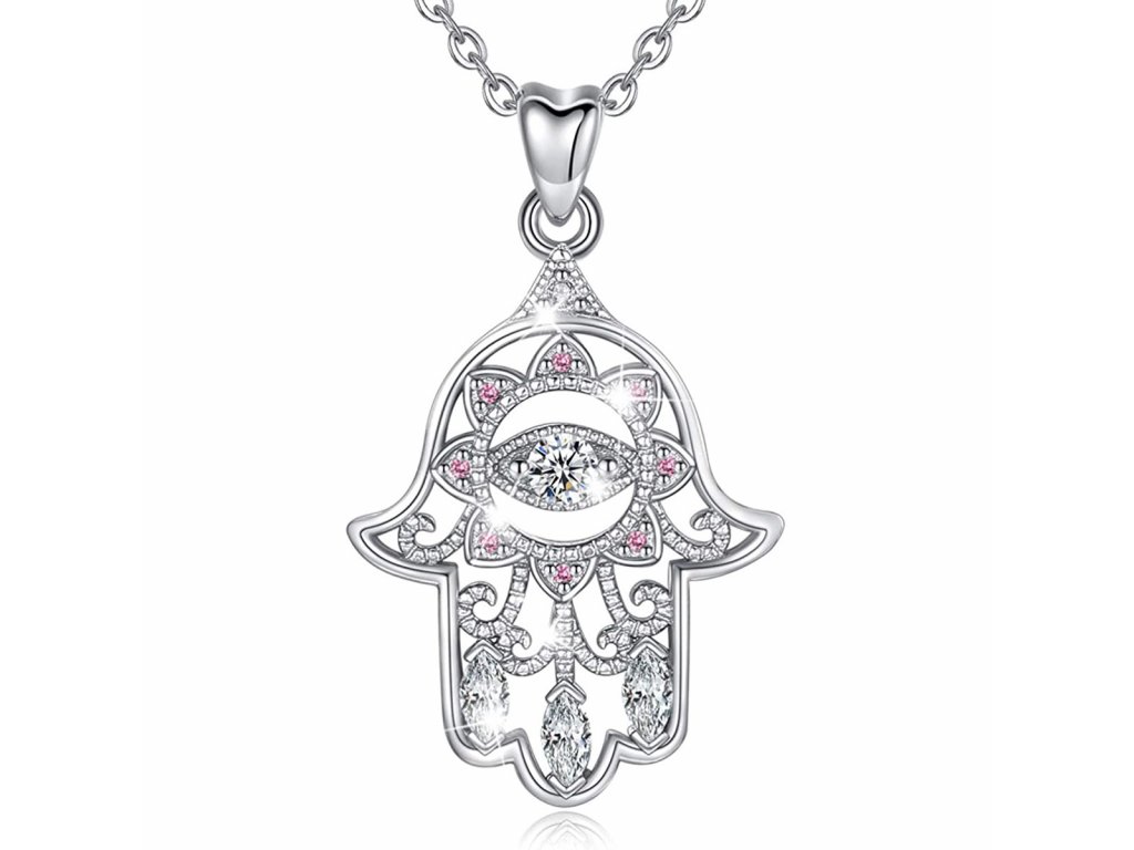 5598 Strieborný náhrdelník HAMSA